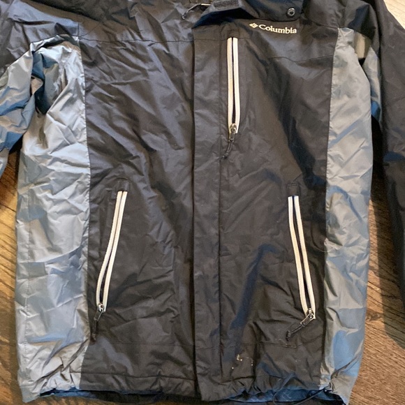 Columbia Interchange Jacket Coat Gray Black Medium M EUC - Picture 2 of 7